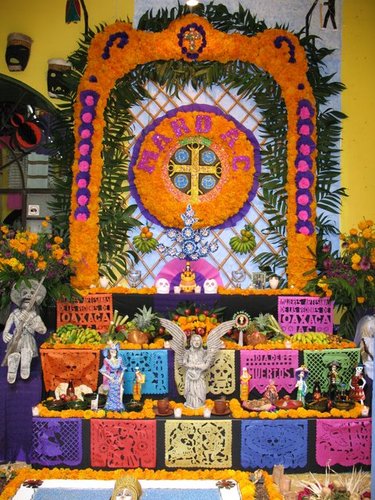 An altar decorated for All Souls' Day