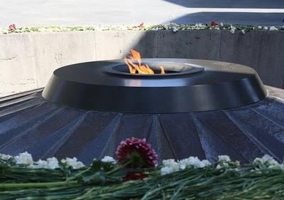 Photograph of eternal flame memorialfor the Martyrs of Armenia